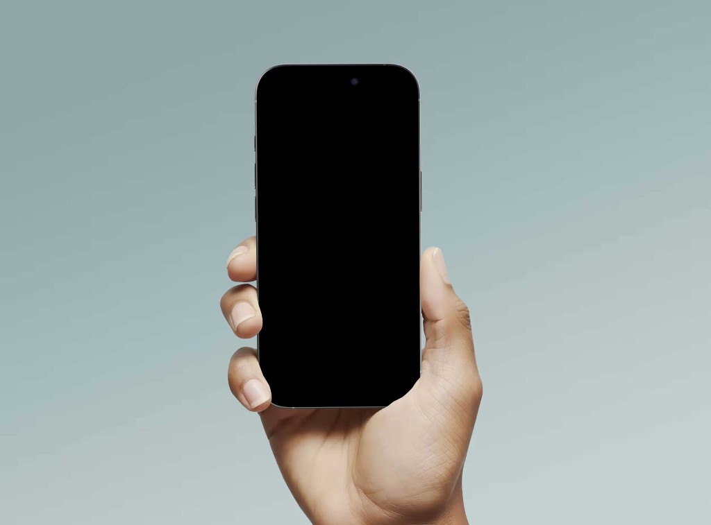 Phone with QR code
